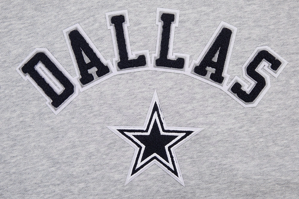 NFL DALLAS COWBOYS CLASSIC WOMEN'S PULLOVER HOODIE (HEATHER GREY)