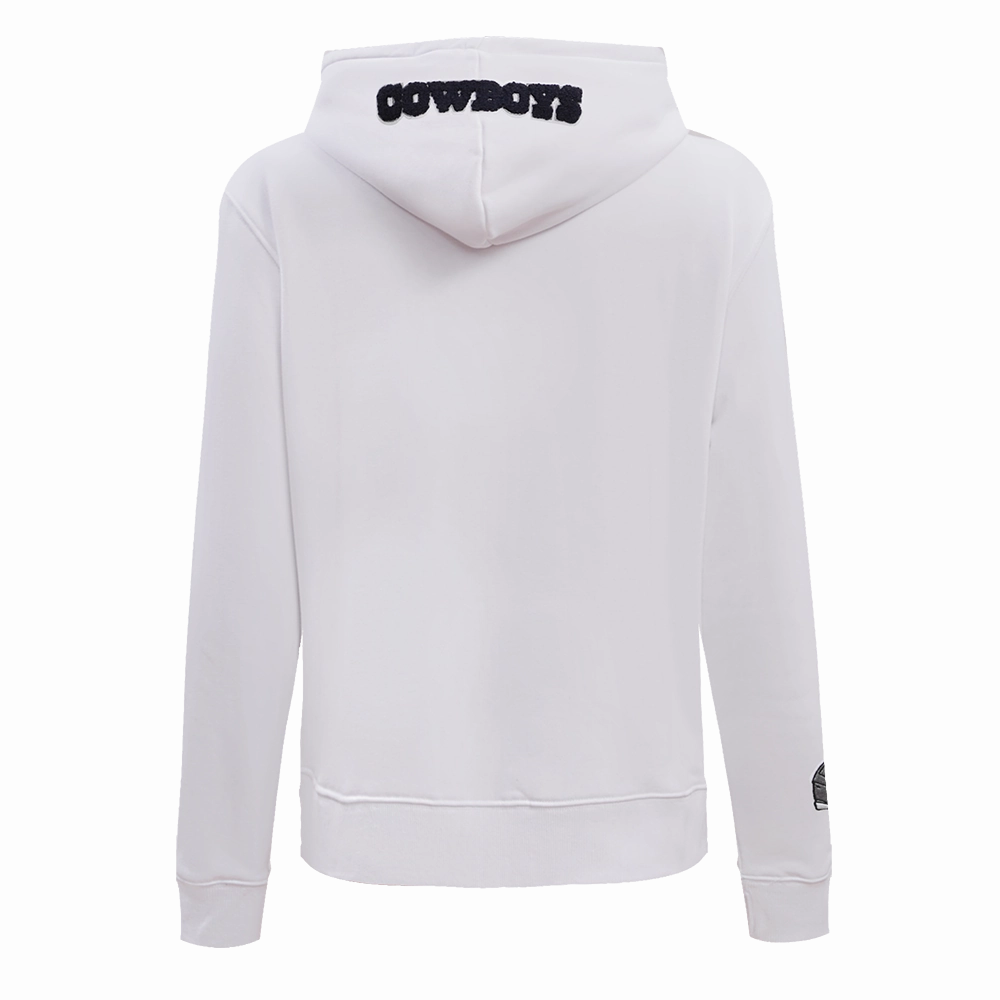 NFL DALLAS COWBOYS CLASSIC WOMEN'S PULLOVER HOODIE (WHITE)