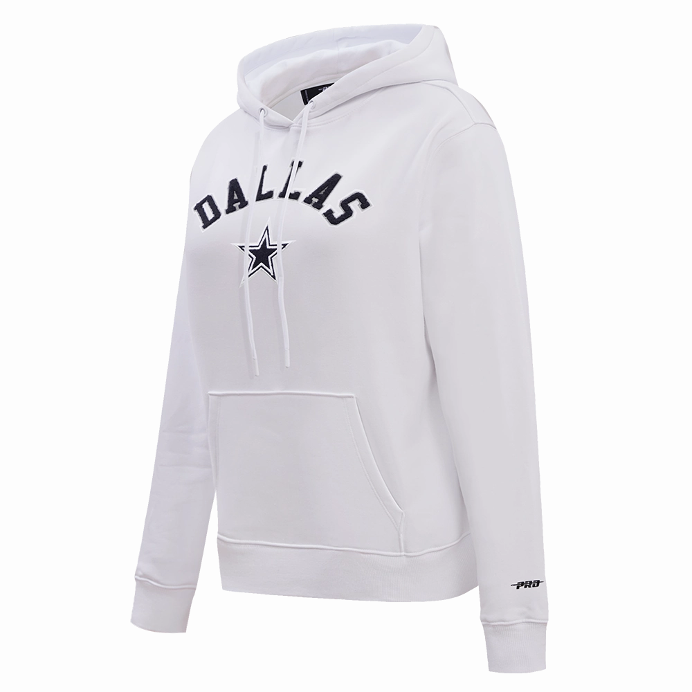 NFL DALLAS COWBOYS CLASSIC WOMEN'S PULLOVER HOODIE (WHITE)