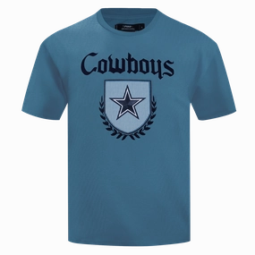 NFL DALLAS COWBOYS COUNTRY CLUB MEN'S COTTON JERSEY DROP SHOULDER TEE (STEEL BLUE)