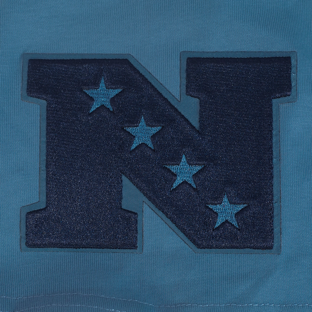 NFL DALLAS COWBOYS COUNTRY CLUB MEN'S COTTON JERSEY DROP SHOULDER TEE (STEEL BLUE)