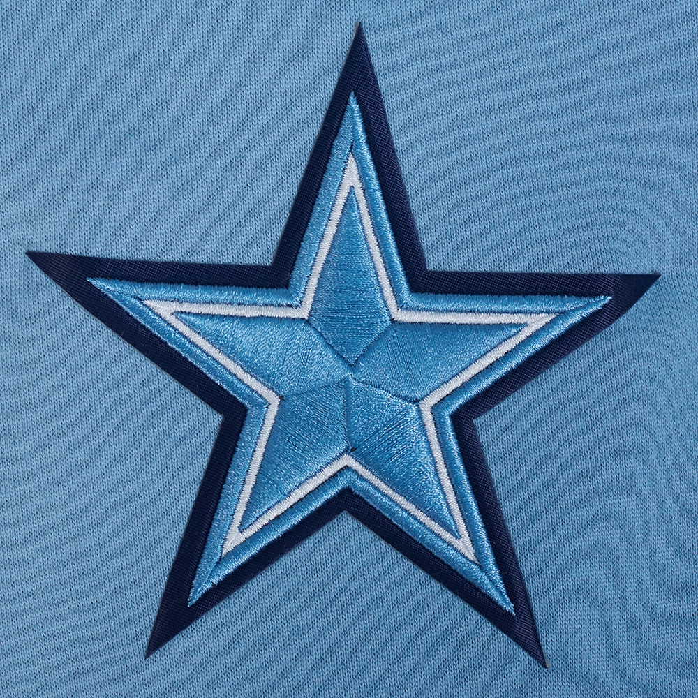 NFL DALLAS COWBOYS COUNTRY CLUB MEN'S DROP SHOULDER FLEECE CREWNECK (STEEL BLUE)