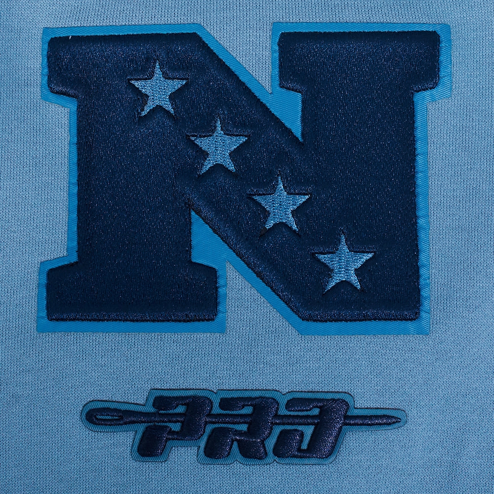 NFL DALLAS COWBOYS COUNTRY CLUB MEN'S DROP SHOULDER FLEECE CREWNECK (STEEL BLUE)