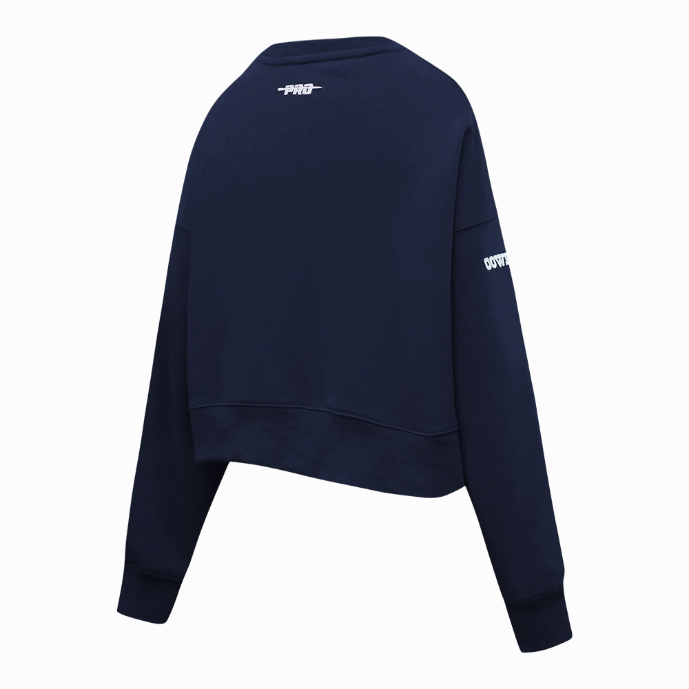 NFL DALLAS COWBOYS COUNTRY CLUB WOMEN'S DOUBLE KNIT CREWNECK (MIDNIGHT NAVY)
