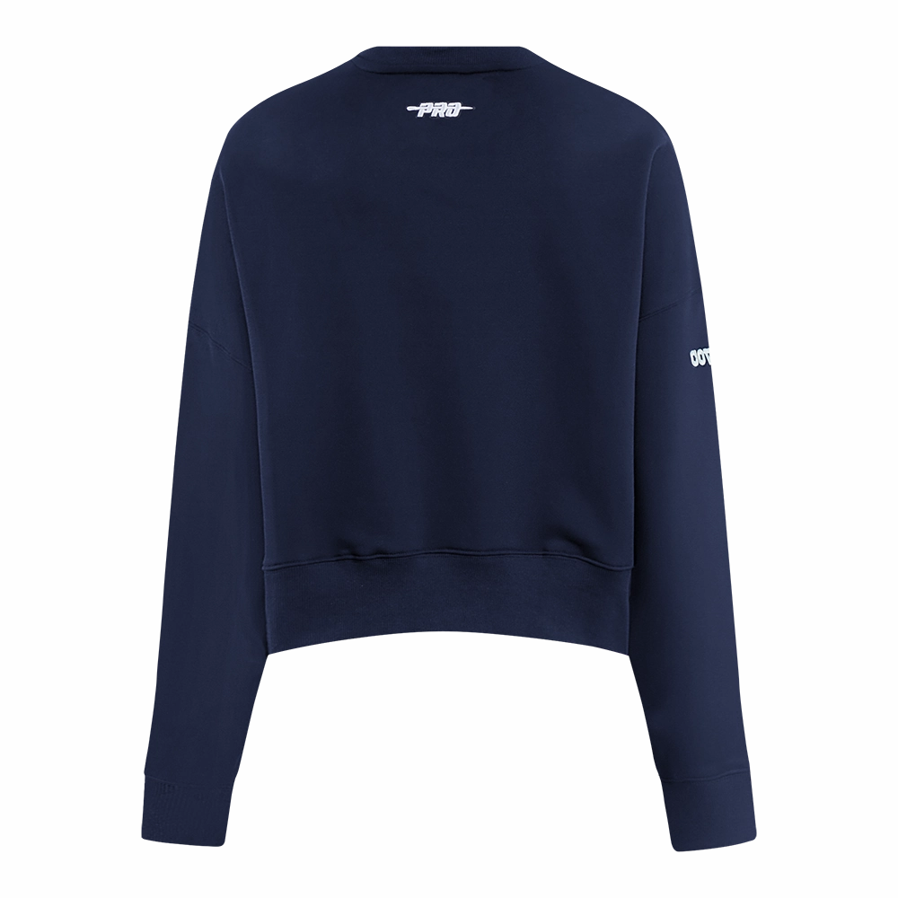 NFL DALLAS COWBOYS COUNTRY CLUB WOMEN'S DOUBLE KNIT CREWNECK (MIDNIGHT NAVY)