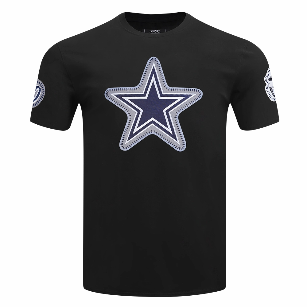 NFL DALLAS COWBOYS DIY PICK STITCH MEN'S SINGLE JERSEY TEE (BLACK)