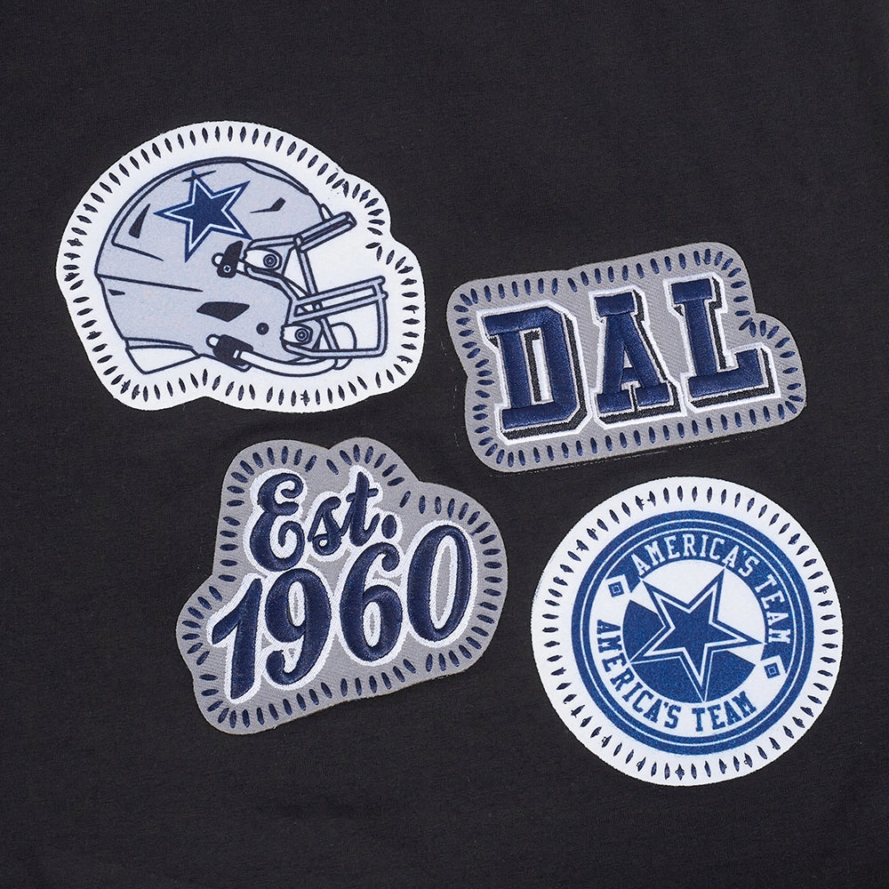 NFL DALLAS COWBOYS DIY PICK STITCH MEN'S SINGLE JERSEY TEE (BLACK)
