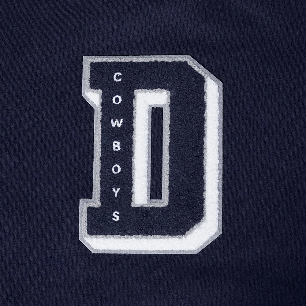 NFL DALLAS COWBOYS MASHUP WOMEN'S RIB CREWNECK (MIDNIGHT NAVY)