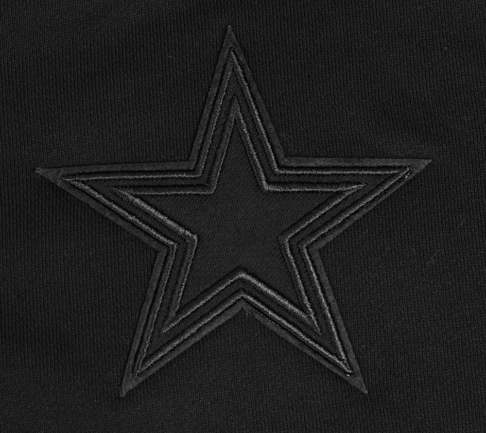 NFL DALLAS COWBOYS NEUTRAL CROPPED WOMEN'S PULLOVER HOODIE (BLACK)