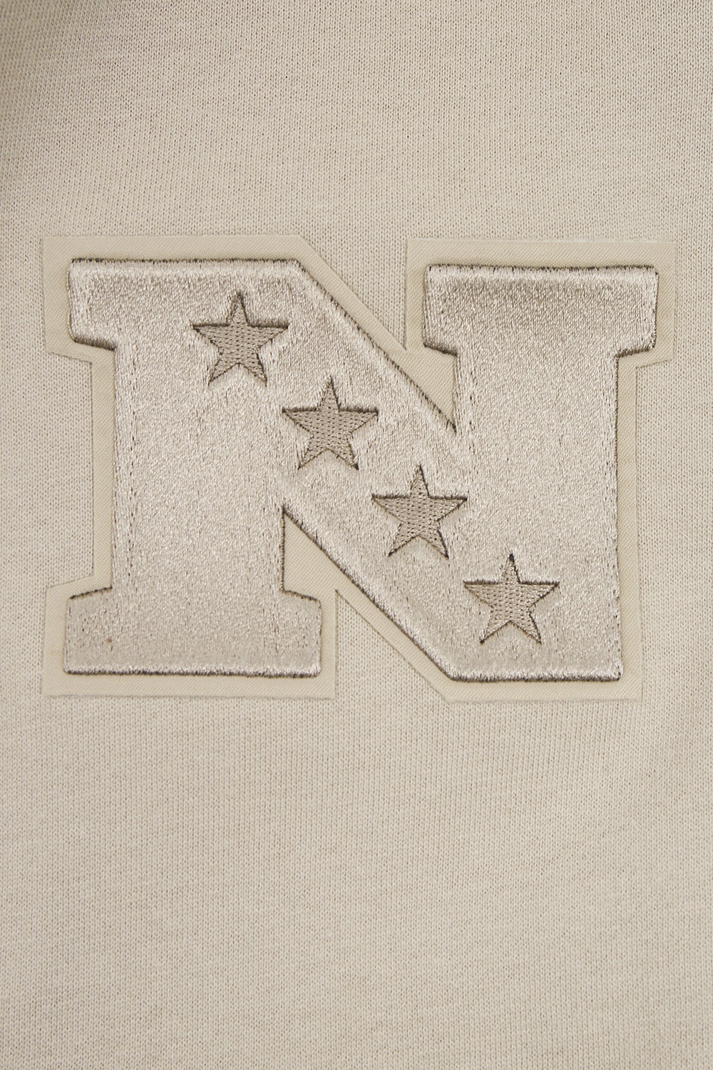 NFL DALLAS COWBOYS NEUTRAL DROP SHOULDER FLEECE PULLOVER HOODIE (TAUPE)