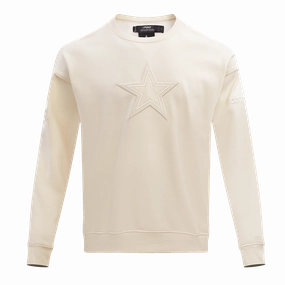 NFL DALLAS COWBOYS NEUTRAL DROP SHOULDER MEN'S CREWNECK (EGGSHELL)