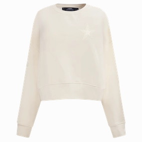 NFL DALLAS COWBOYS NEUTRAL WOMEN'S CREWNECK (EGGSHELL)