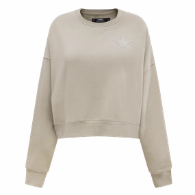 NFL DALLAS COWBOYS NEUTRAL WOMEN'S CREWNECK (TAUPE)
