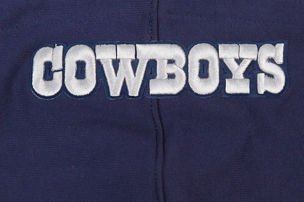 NFL DALLAS COWBOYS OLD ENGLISH MEN'S PULLOVER HOODIE (MIDNIGHT NAVY)