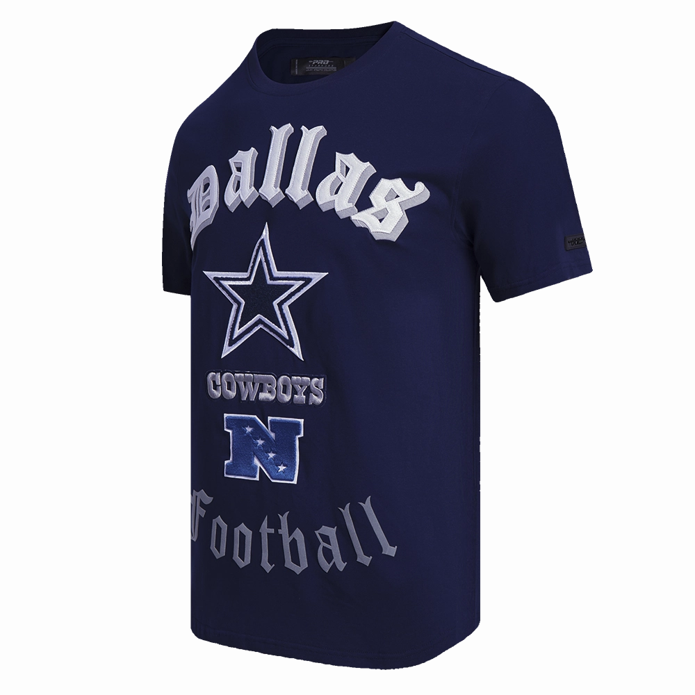 NFL DALLAS COWBOYS OLD ENGLISH MEN'S TEE (MIDNIGHT NAVY)