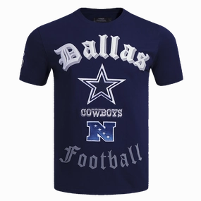 NFL DALLAS COWBOYS OLD ENGLISH MEN'S TEE (MIDNIGHT NAVY)