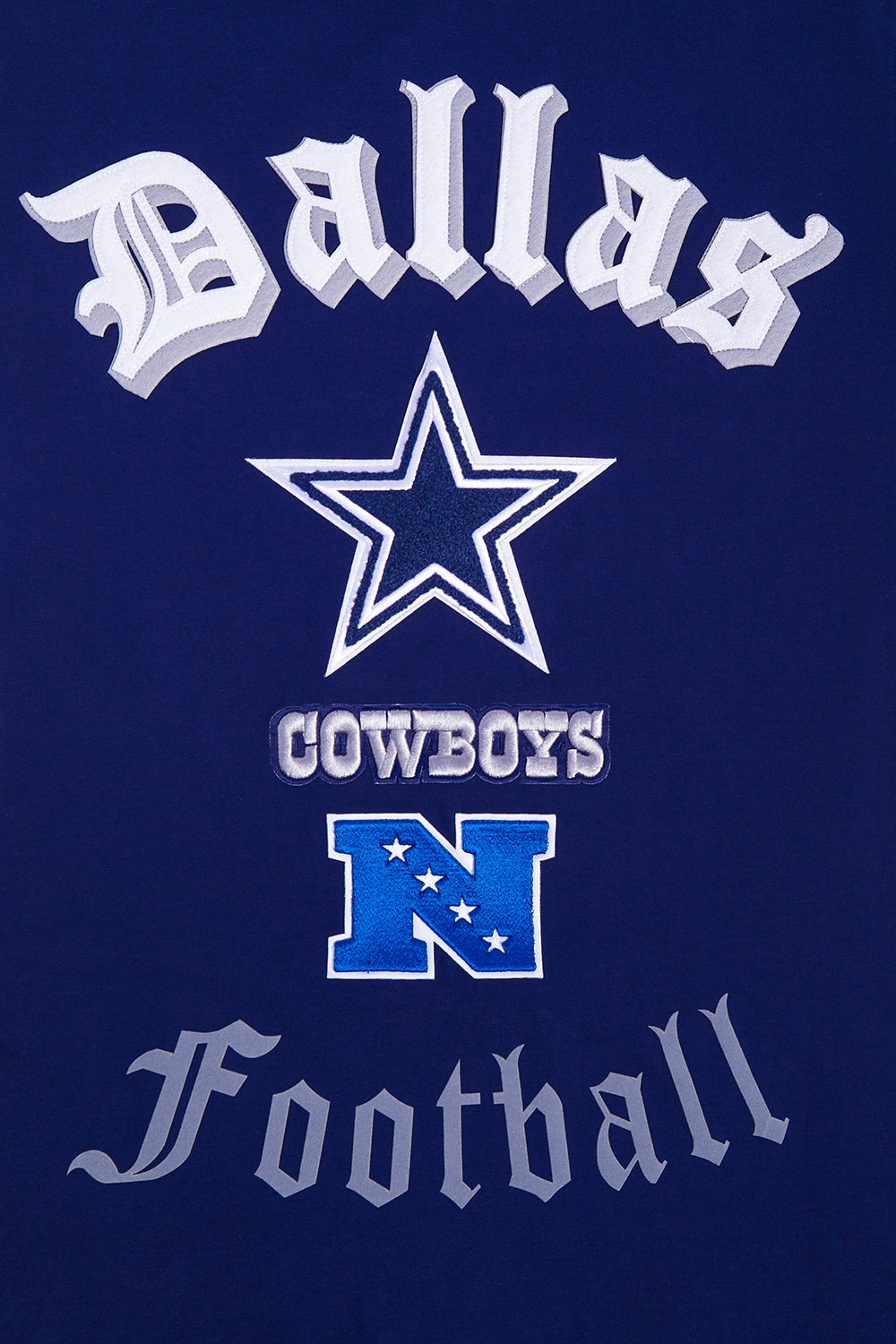 NFL DALLAS COWBOYS OLD ENGLISH MEN'S TEE (MIDNIGHT NAVY)