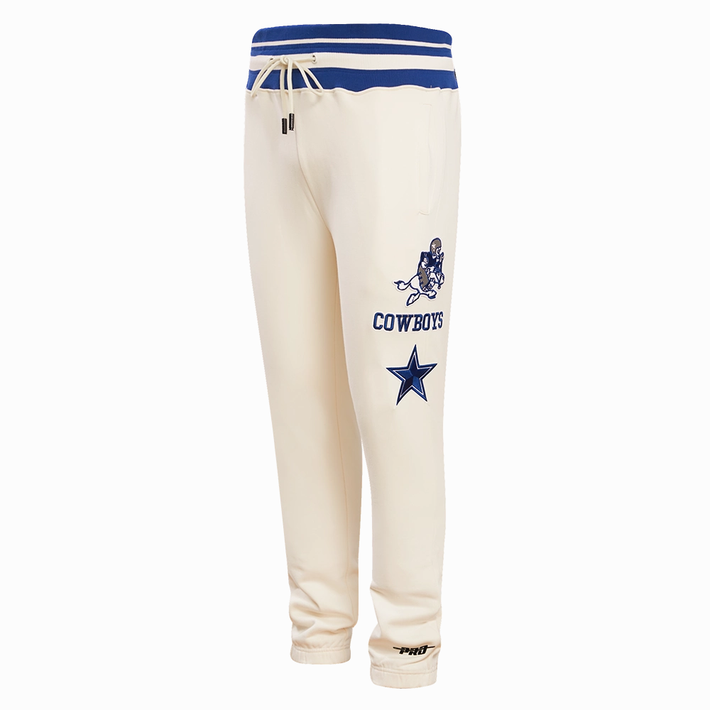 NFL DALLAS COWBOYS RETRO CLASSIC MEN'S SWEATPANT (EGGSHELL/DODGER BLUE)