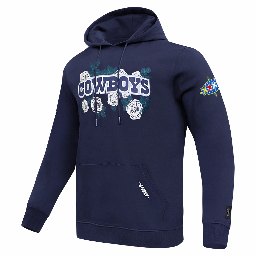 NFL DALLAS COWBOYS ROSES MEN'S PO HOODIE (MIDNIGHT NAVY)