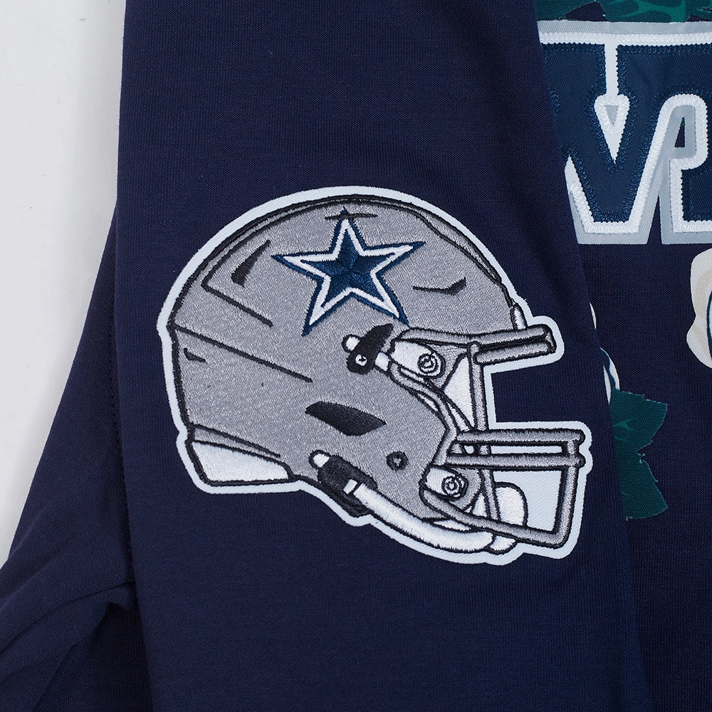 NFL DALLAS COWBOYS ROSES MEN'S PO HOODIE (MIDNIGHT NAVY)