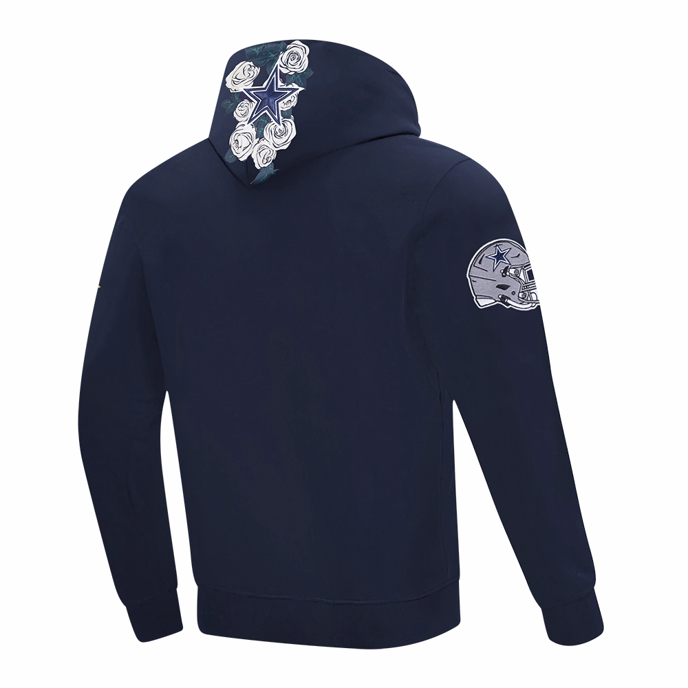 NFL DALLAS COWBOYS ROSES MEN'S PO HOODIE (MIDNIGHT NAVY)