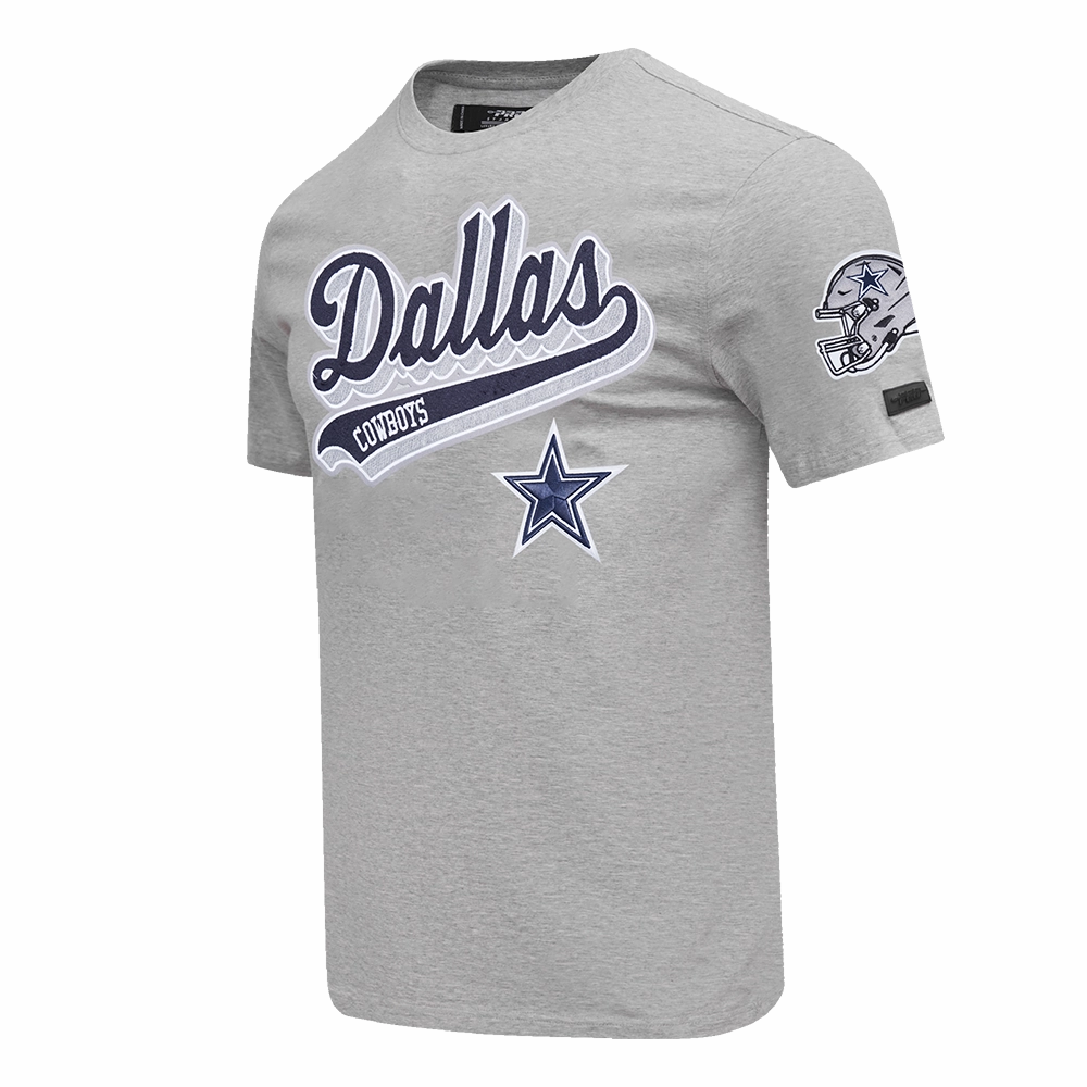 NFL DALLAS COWBOYS SCRIPT TAIL MEN'S   TEE (HEATHER GREY)