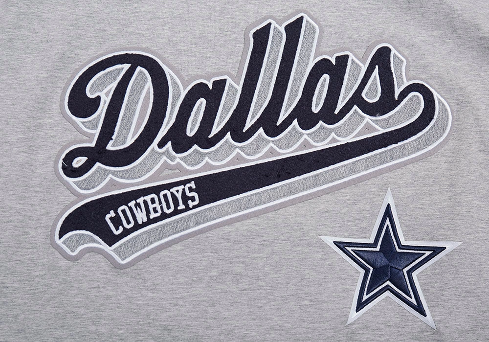 NFL DALLAS COWBOYS SCRIPT TAIL MEN'S   TEE (HEATHER GREY)