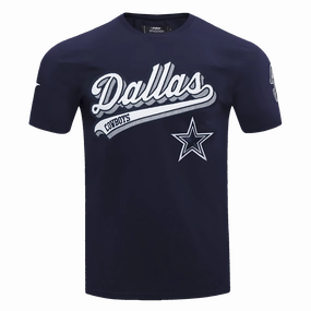 NFL DALLAS COWBOYS SCRIPT TAIL MEN'S   TEE (MIDNIGHT NAVY)