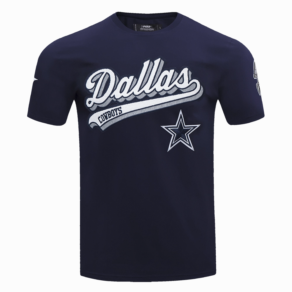 NFL DALLAS COWBOYS SCRIPT TAIL MEN'S   TEE (MIDNIGHT NAVY)