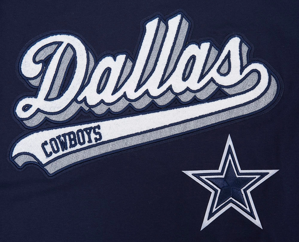 NFL DALLAS COWBOYS SCRIPT TAIL MEN'S   TEE (MIDNIGHT NAVY)