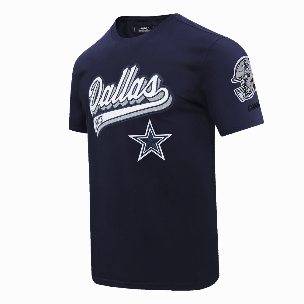NFL DALLAS COWBOYS SCRIPT TAIL MEN'S   TEE (MIDNIGHT NAVY)