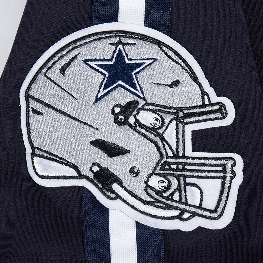 NFL DALLAS COWBOYS SUGAR SKULL MEN'S SINGLE JERSEY STRIPED TEE (MIDNIGHT NAVY)