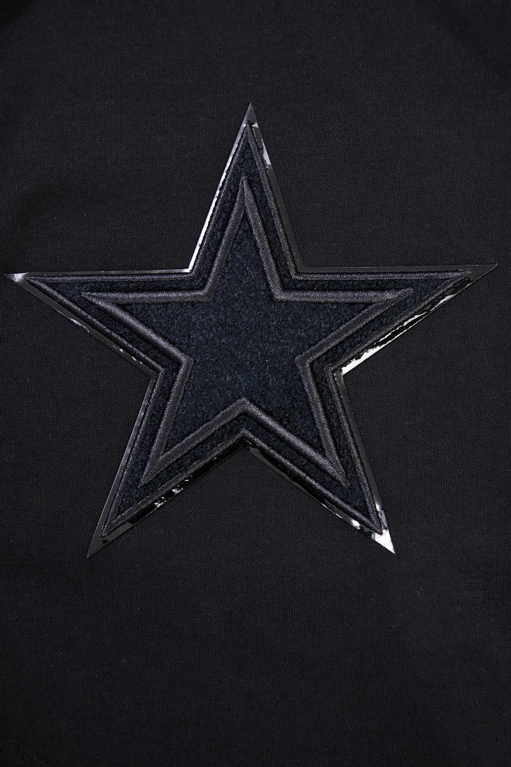 NFL DALLAS COWBOYS TRIPLE BLACK MEN'S FULL ZIP HOODIE  (BLACK)