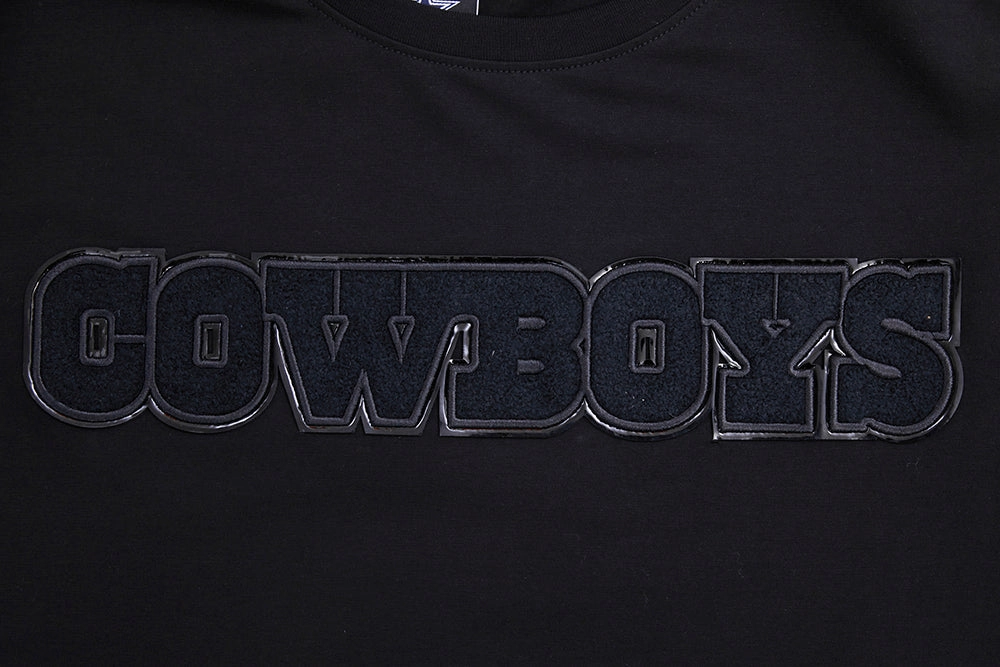 NFL DALLAS COWBOYS TRIPLE BLACK MEN'S TEE (BLACK)