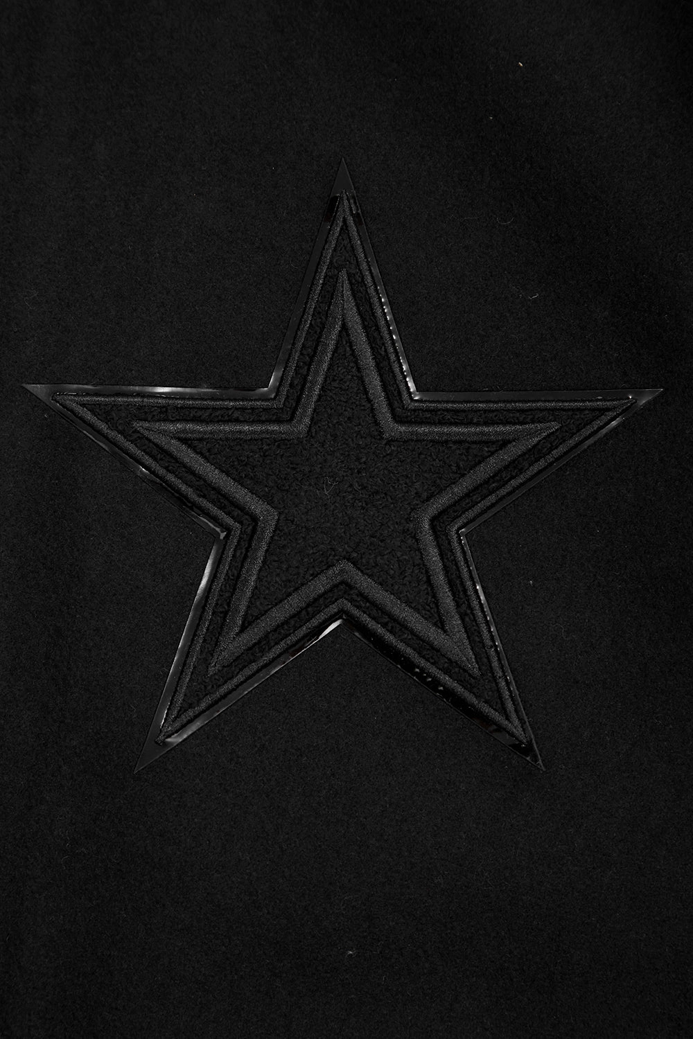 NFL DALLAS COWBOYS TRIPLE BLACK WOOL MEN'S VARSITY JACKET (BLACK)