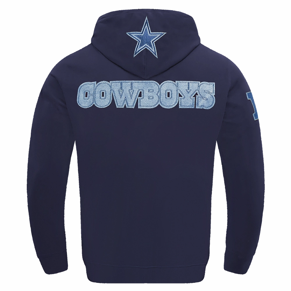 NFL DALLAS COWBOYS VARSITY BLUES MEN'S PULLOVER HOODIE (MIDNIGHT NAVY)
