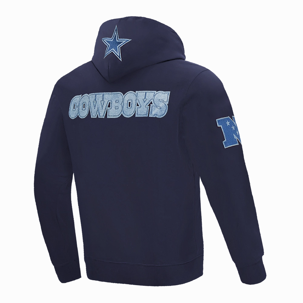 NFL DALLAS COWBOYS VARSITY BLUES MEN'S PULLOVER HOODIE (MIDNIGHT NAVY)