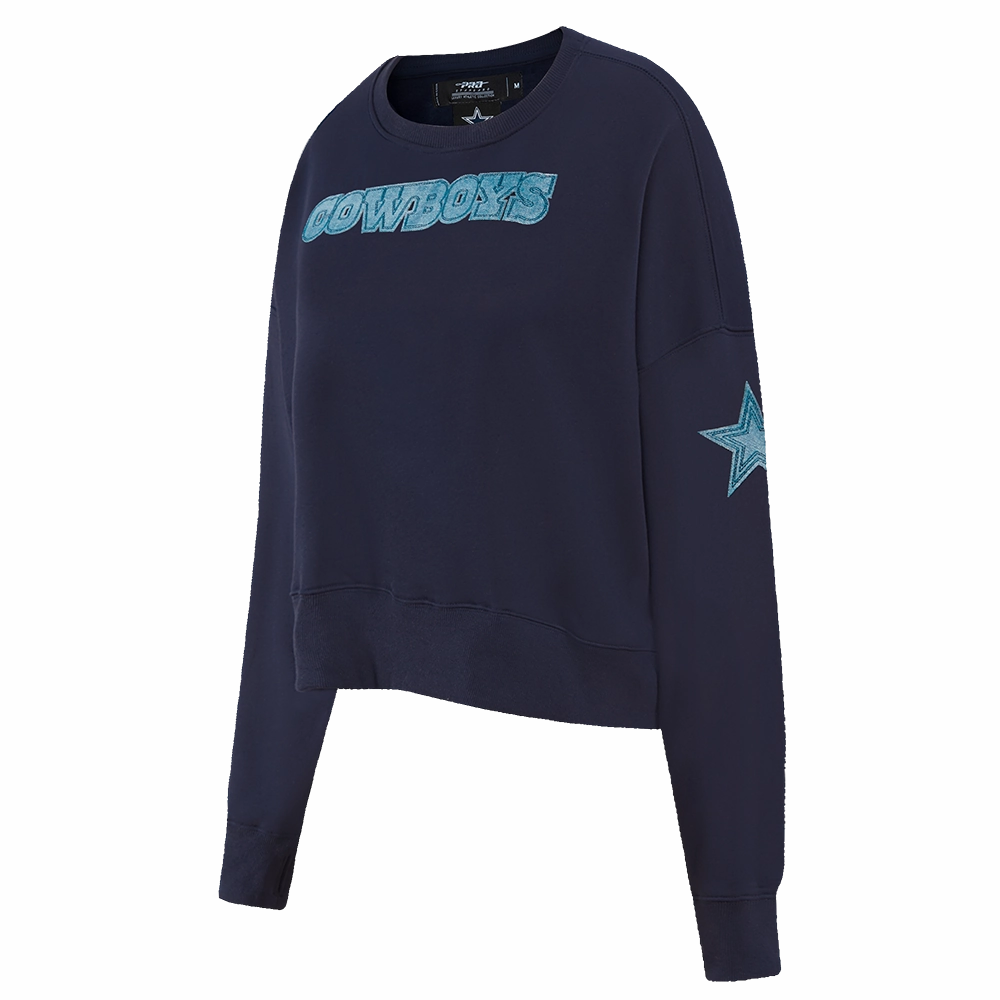 NFL DALLAS COWBOYS VARSITY BLUES WOMEN'S CREWNECK (MIDNIGHT NAVY)