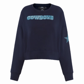NFL DALLAS COWBOYS VARSITY BLUES WOMEN'S CREWNECK (MIDNIGHT NAVY)