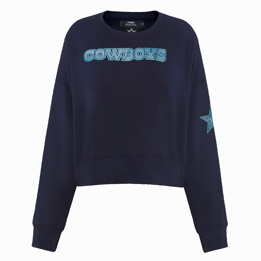 NFL DALLAS COWBOYS VARSITY BLUES WOMEN'S CREWNECK (MIDNIGHT NAVY)