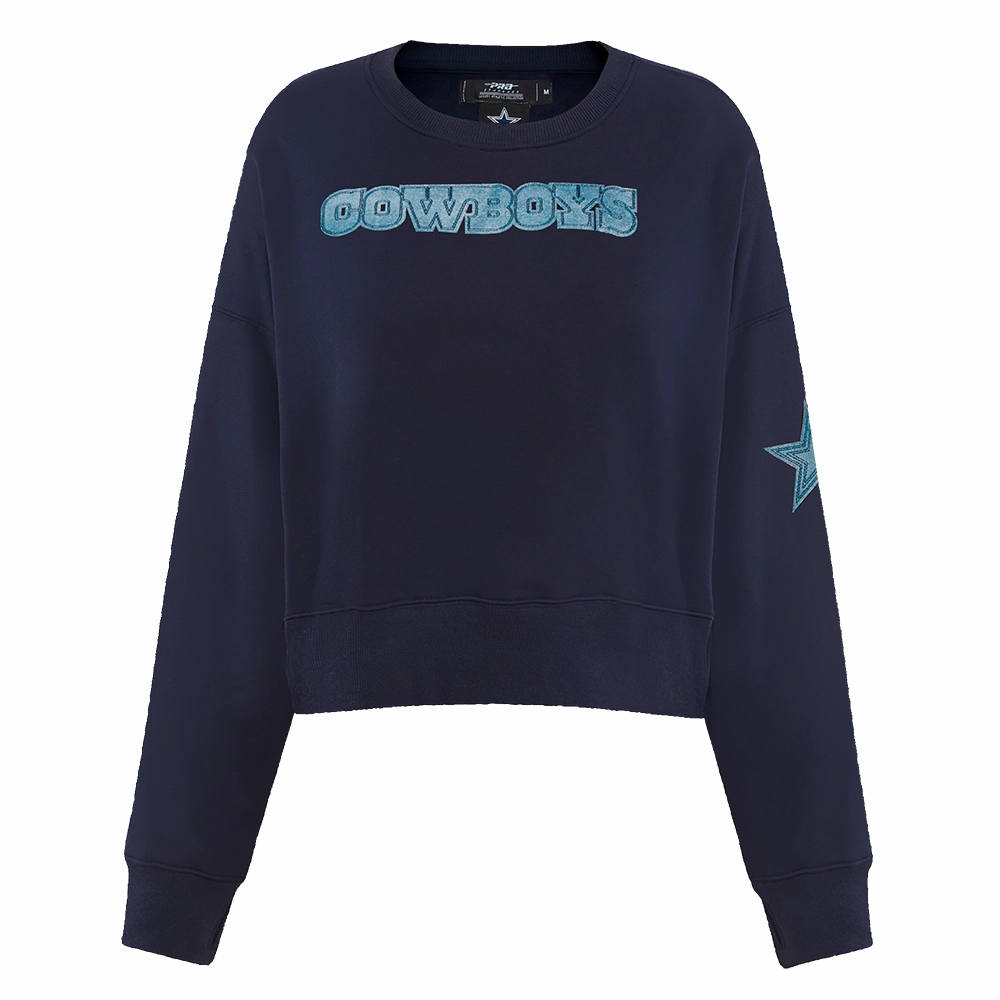 NFL DALLAS COWBOYS VARSITY BLUES WOMEN'S CREWNECK (MIDNIGHT NAVY)