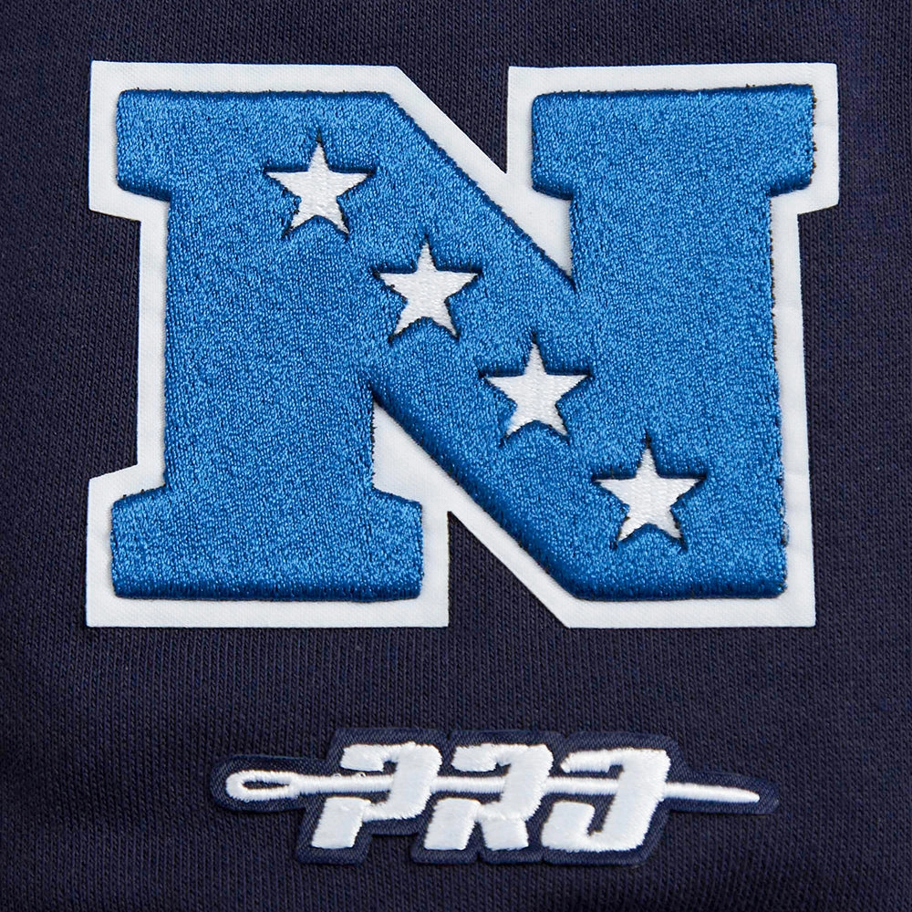 NFL DALLAS COWBOYS WINGSPAN WOMEN'S FLEECE CREWNECK (MIDNIGHT NAVY)
