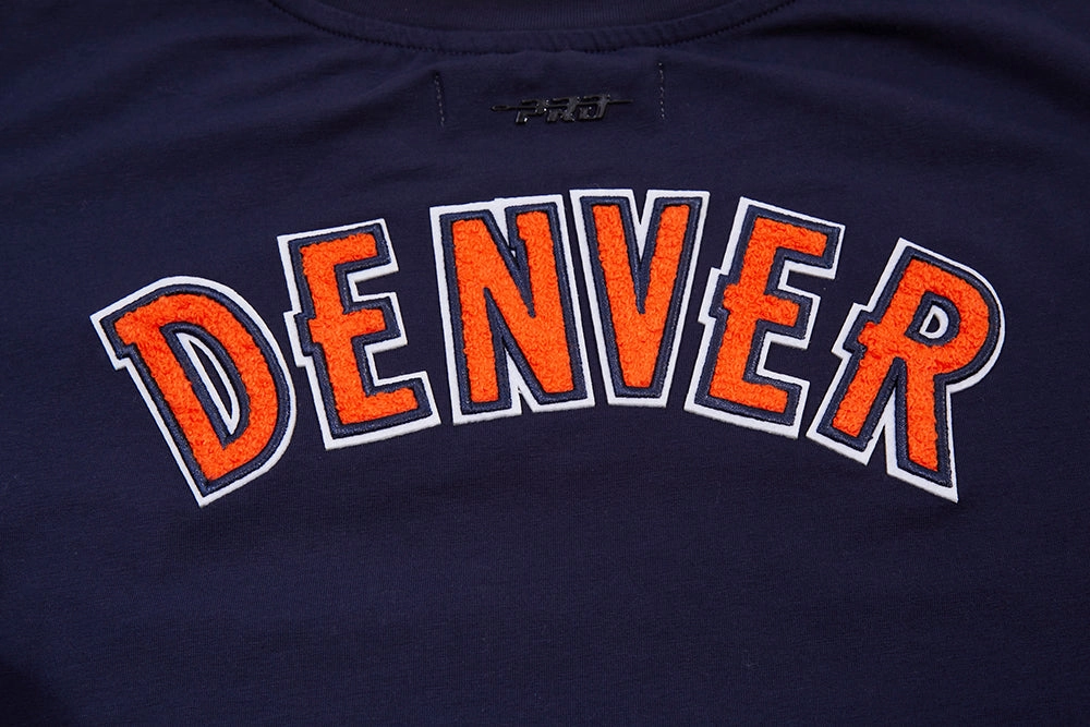 NFL DENVER BRONCOS CLASSIC WOMEN'S SINGLE JERSEY BOXY TEE (MIDNIGHT NAVY)