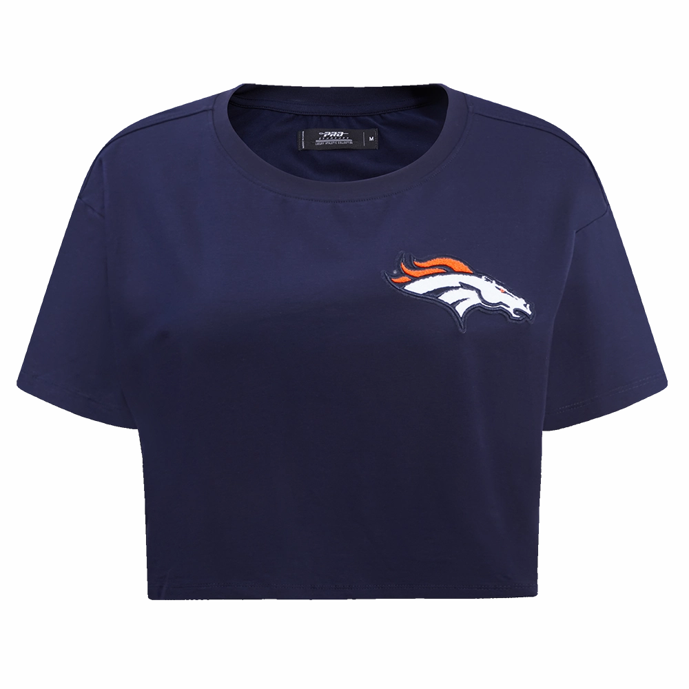NFL DENVER BRONCOS CLASSIC WOMEN'S SINGLE JERSEY BOXY TEE (MIDNIGHT NAVY)