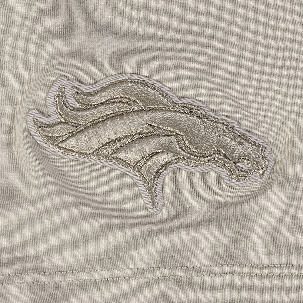 NFL DENVER BRONCOS NEUTRAL SINGLE JERSEY BOXY TEE\ (TAUPE)