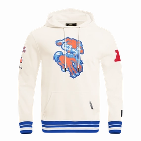 NFL DENVER BRONCOS RETRO CLASSIC MEN'S PULLOVER HOODIE (EGGSHELL/ROYAL BLUE)