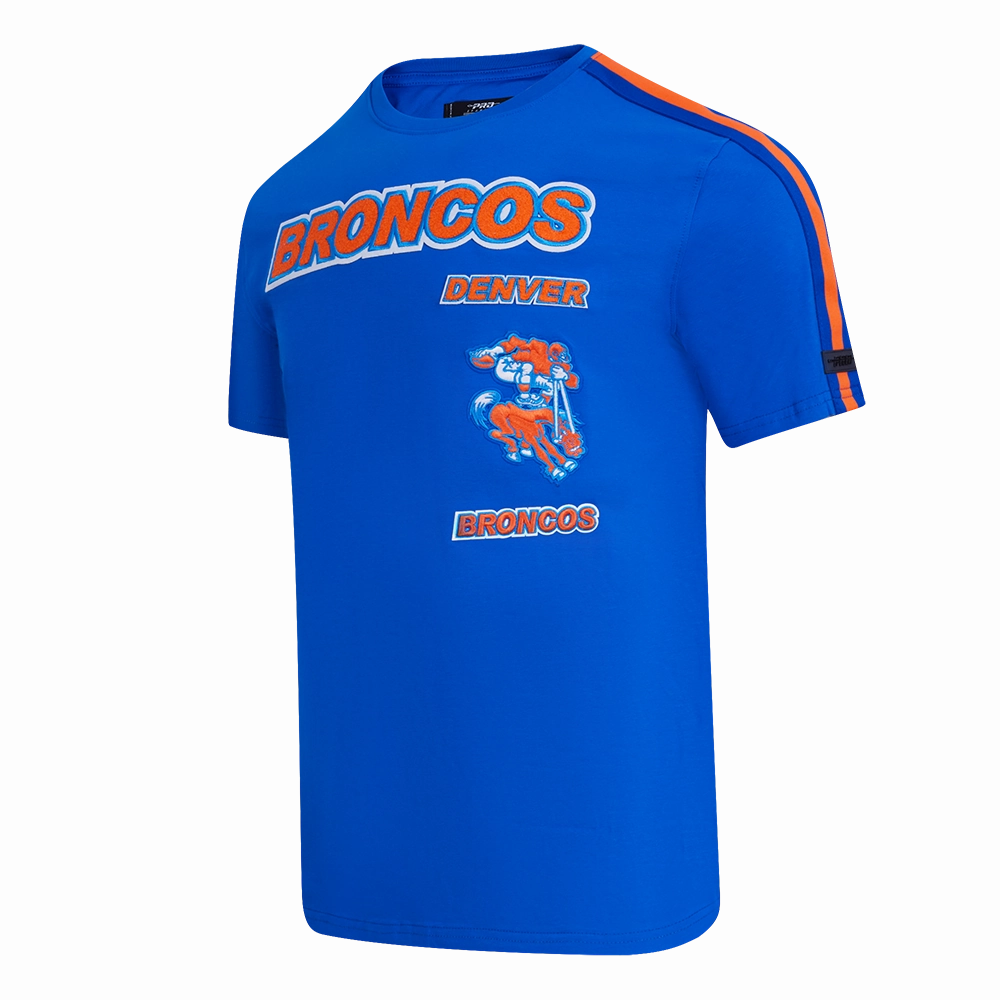 NFL DENVER BRONCOS RETRO CLASSIC MEN'S STRIPED TEE (ROYAL BLUE/ORANGE)