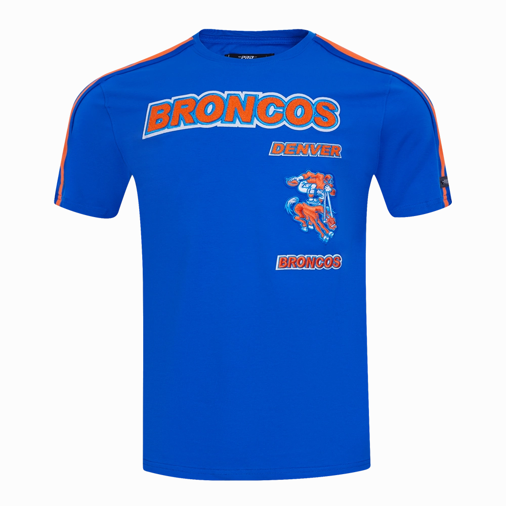 NFL DENVER BRONCOS RETRO CLASSIC MEN'S STRIPED TEE (ROYAL BLUE/ORANGE)