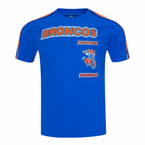 NFL DENVER BRONCOS RETRO CLASSIC MEN'S STRIPED TEE (ROYAL BLUE/ORANGE)