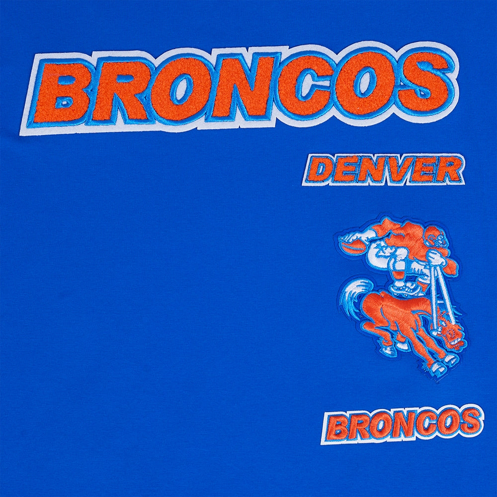 NFL DENVER BRONCOS RETRO CLASSIC MEN'S STRIPED TEE (ROYAL BLUE/ORANGE)